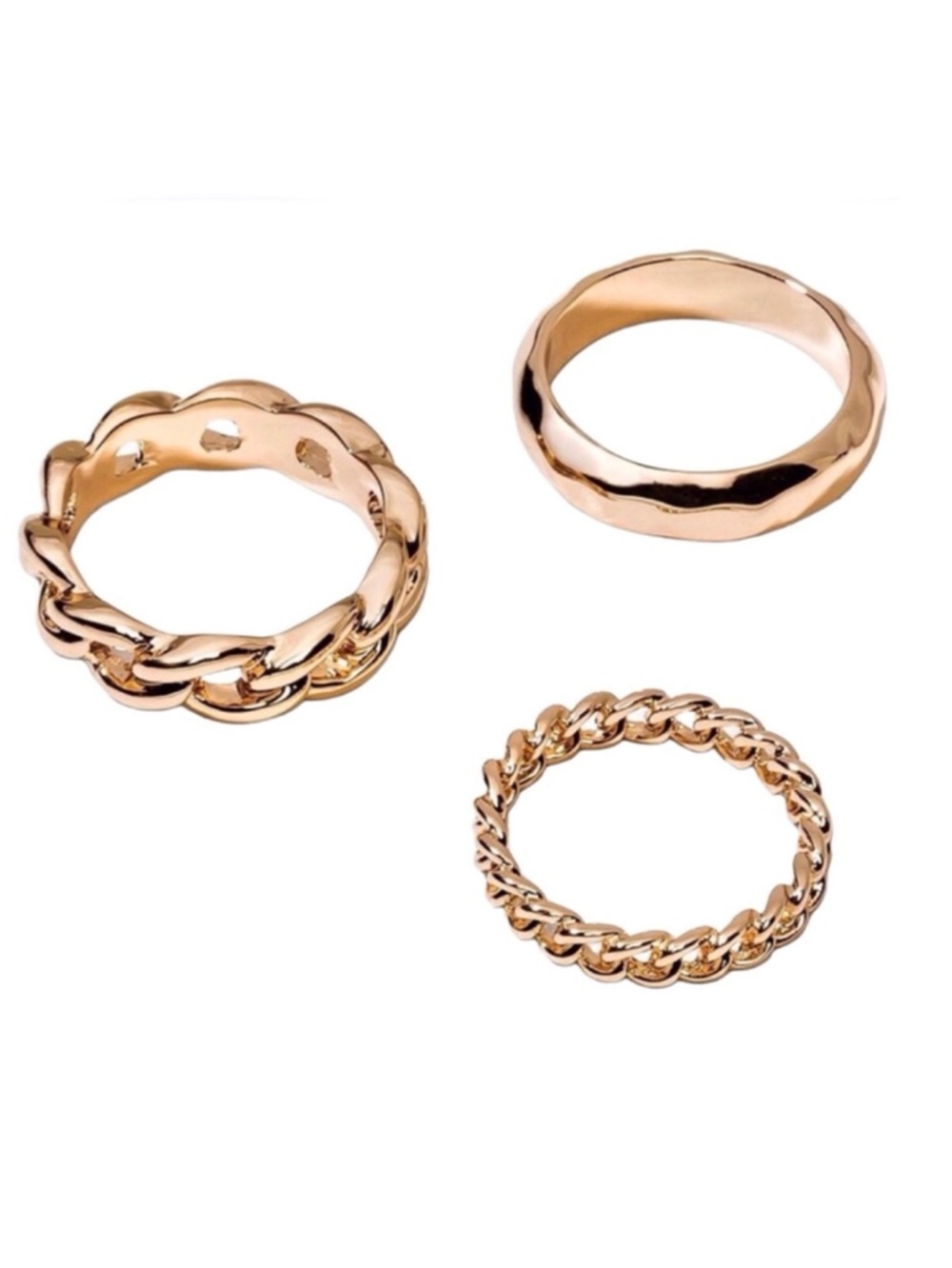 Set of (3) Gold-Tone Rings (NWT) (Size: 6-8) - Picture 5 of 16